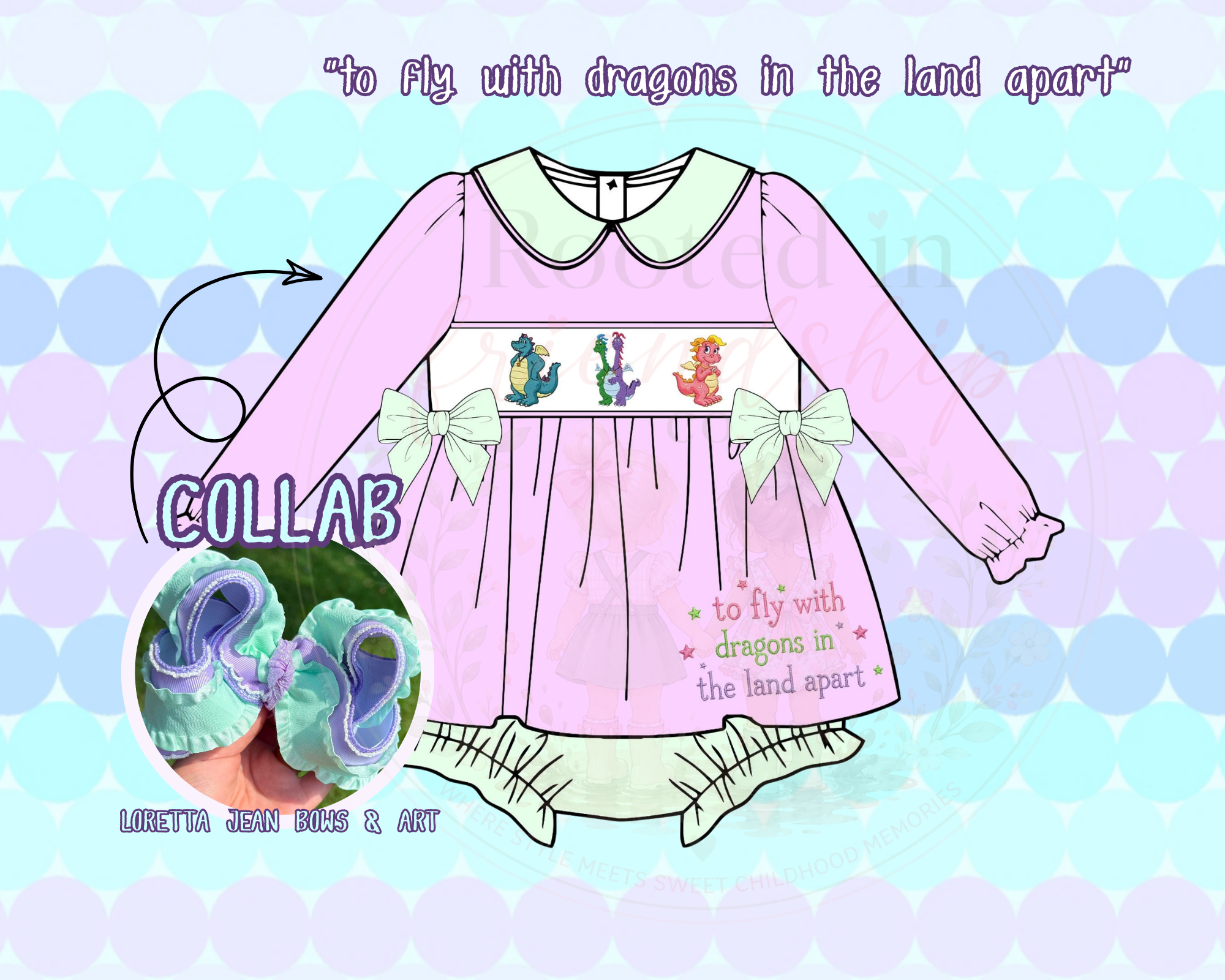 Fly with Dragons - Embroidered Smock