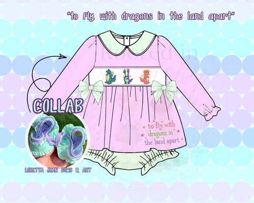 Fly with Dragons - Embroidered Smock