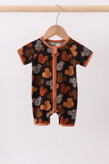 Brown character bamboo romper