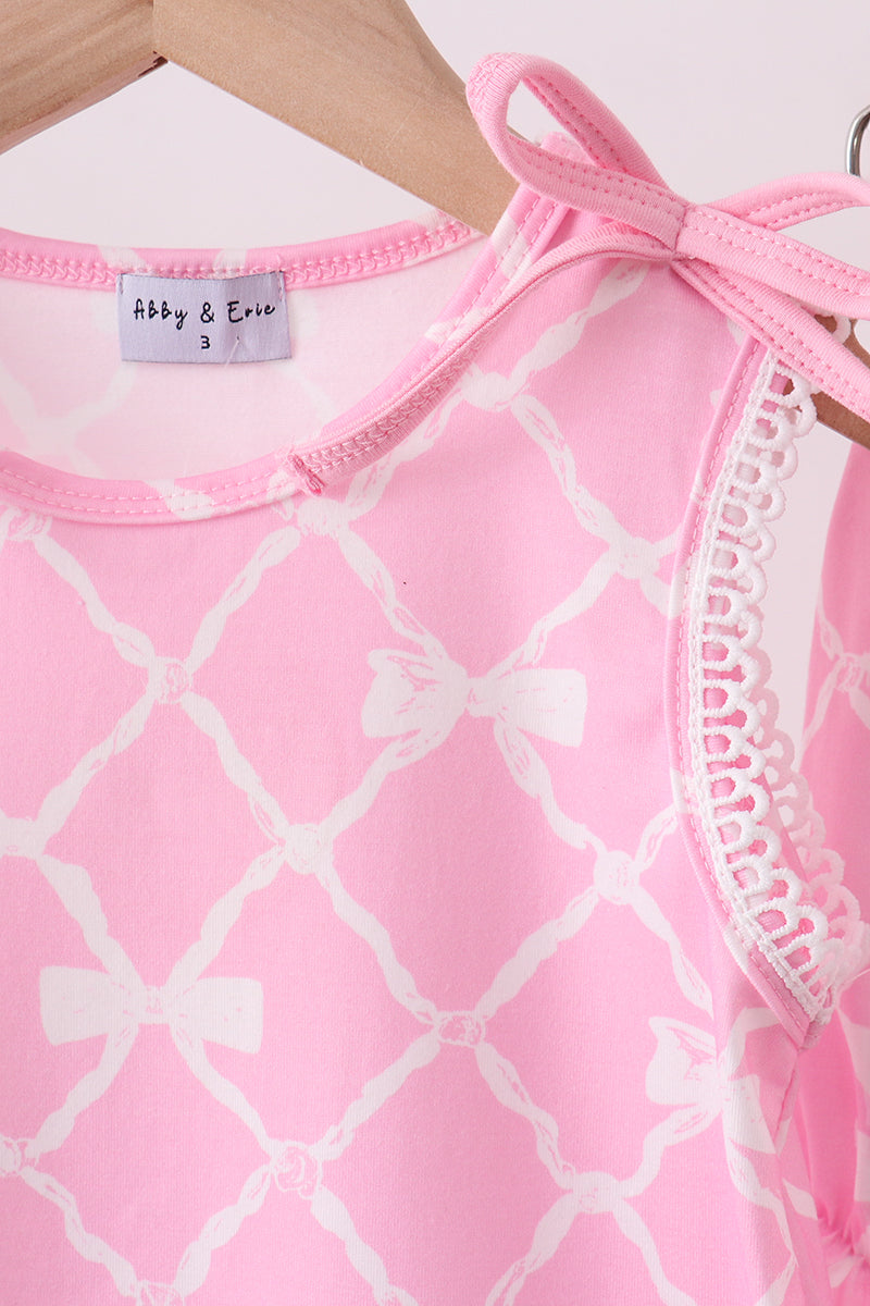 PINK BOW BLOOMER SET