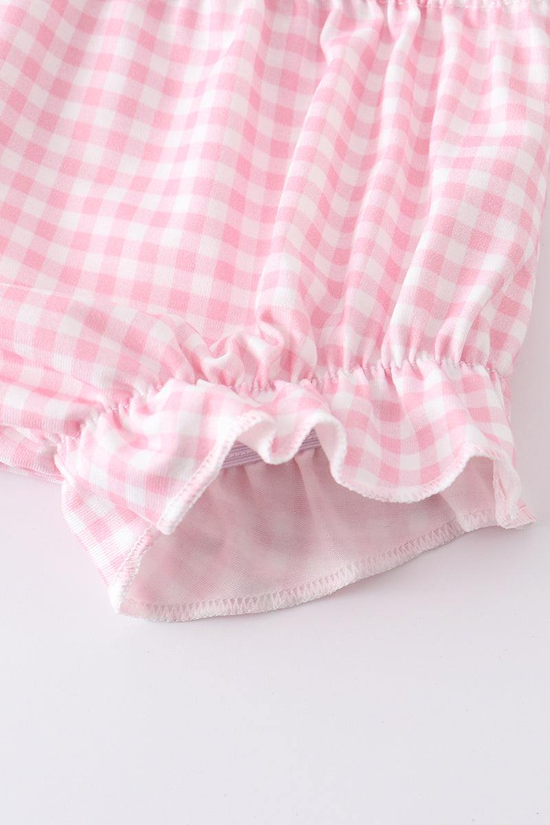 GREEN TURTLE EMBROIDERED BLOOMER SET