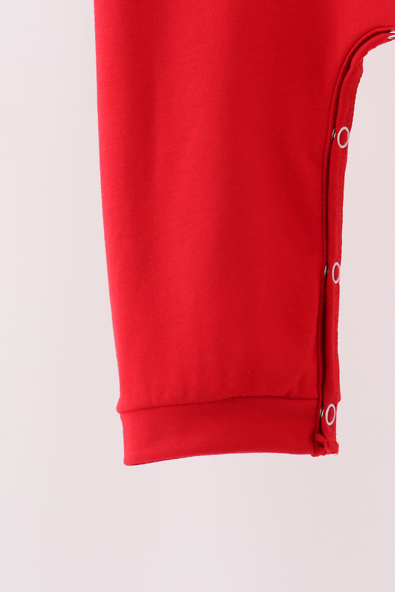 Red Milk Cookies French Knot Romper