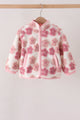 Floral print fleece jacket