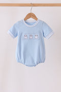 Blue ghost embroidery bubble