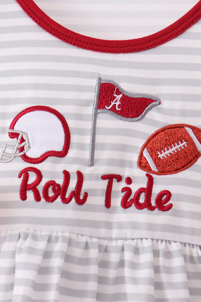 Red Alabama Roll Tide Embroidery Pants Set