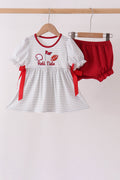 Red Alabama Roll Tide Embroidery Bloomer Set