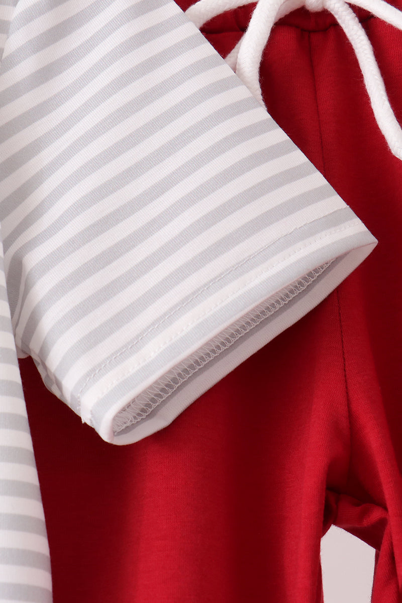 Red Alabama Roll Tide Embroidery Pants Set