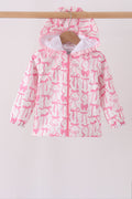 Pink Bow Ruffle Raincoat