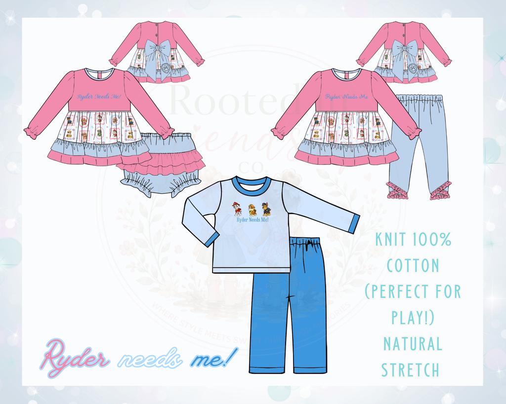 Christmas Pups - Embroidered Smock