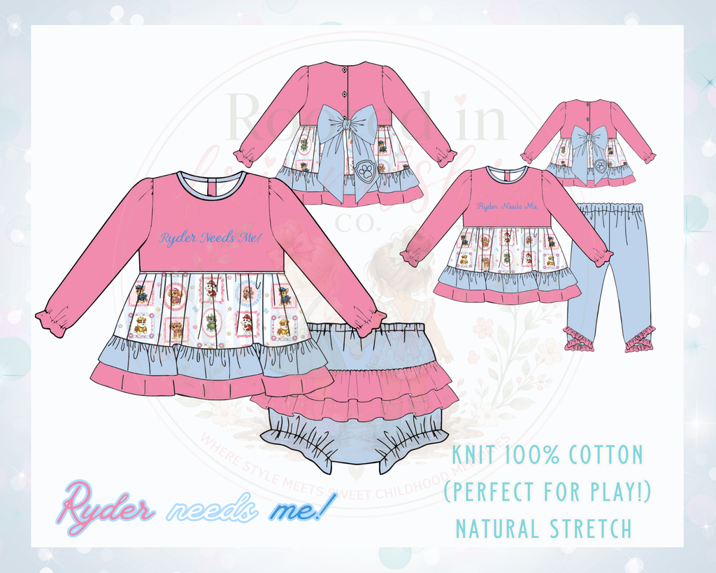 Christmas Pups - Embroidered Smock