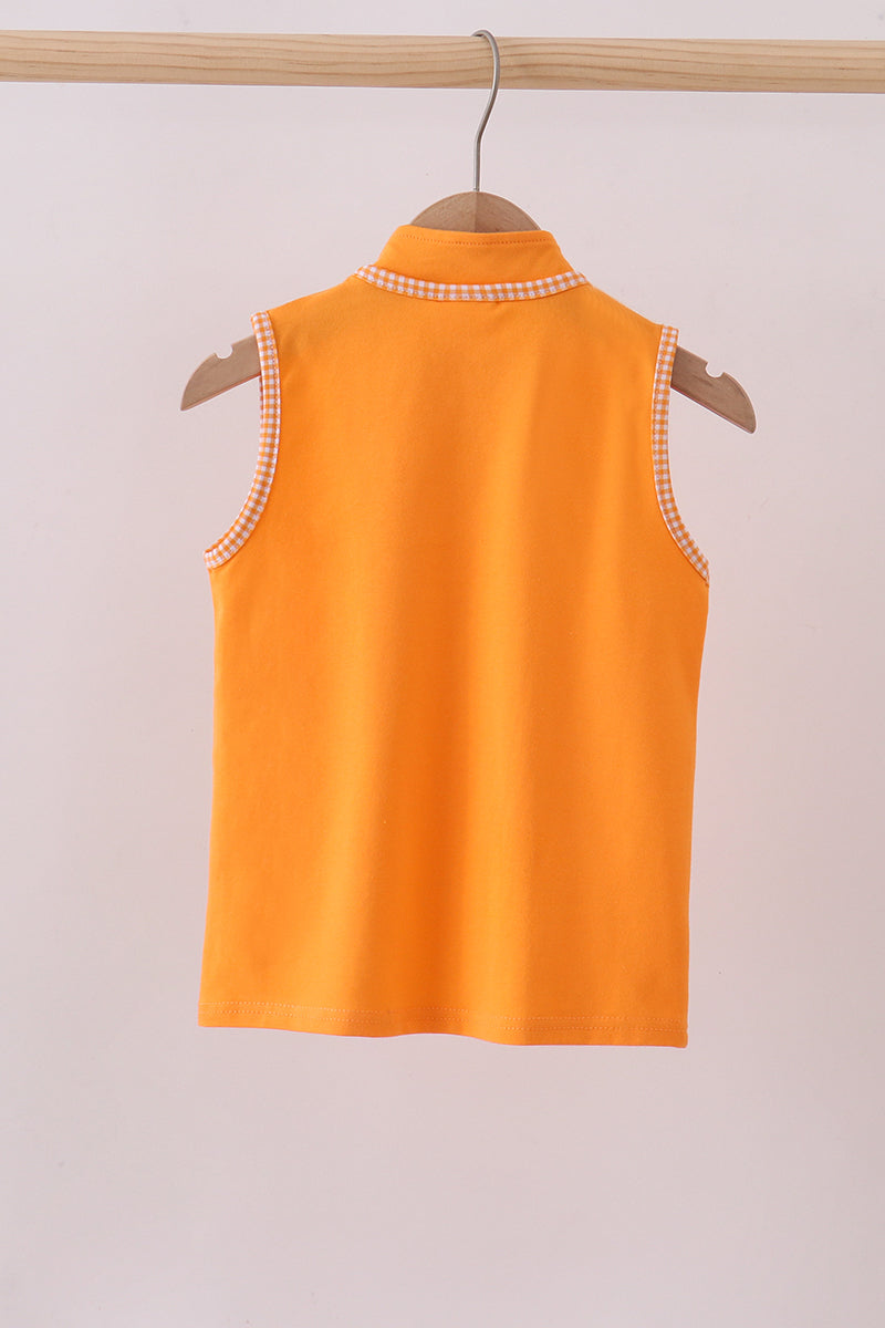 Premium Orange Tennessee embroidery vest