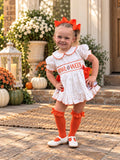 HOWL-O-WEEN Red Dog Smock