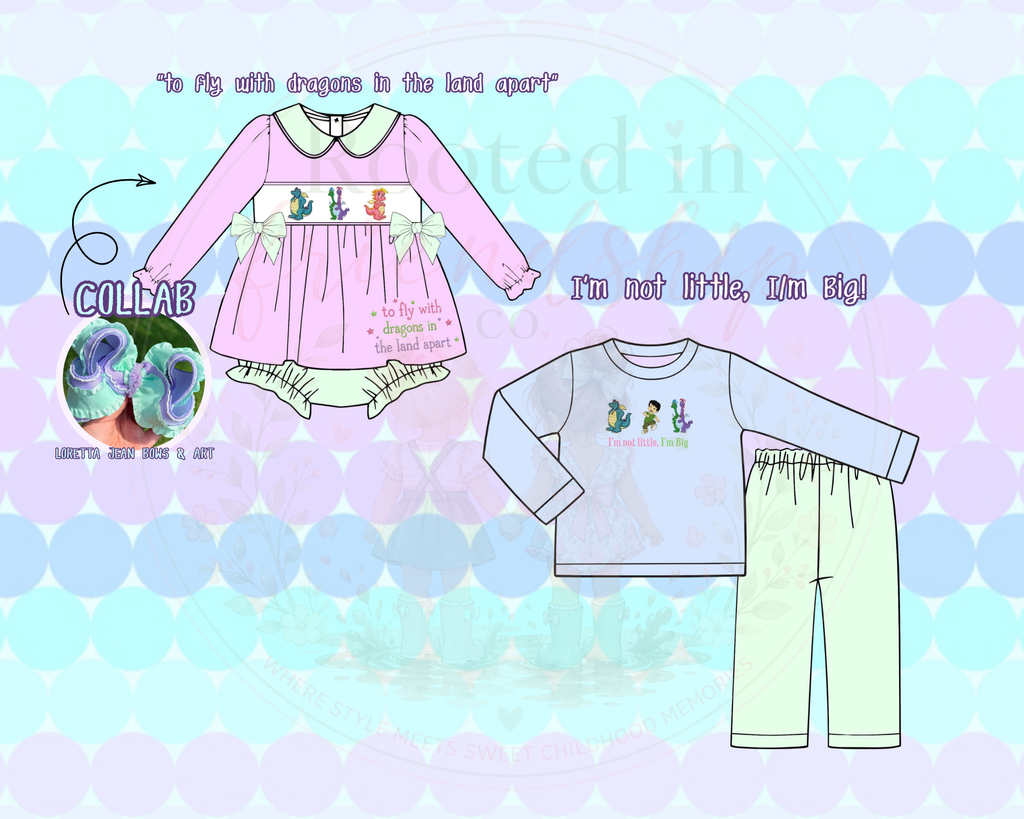 Fly with Dragons - Embroidered Smock