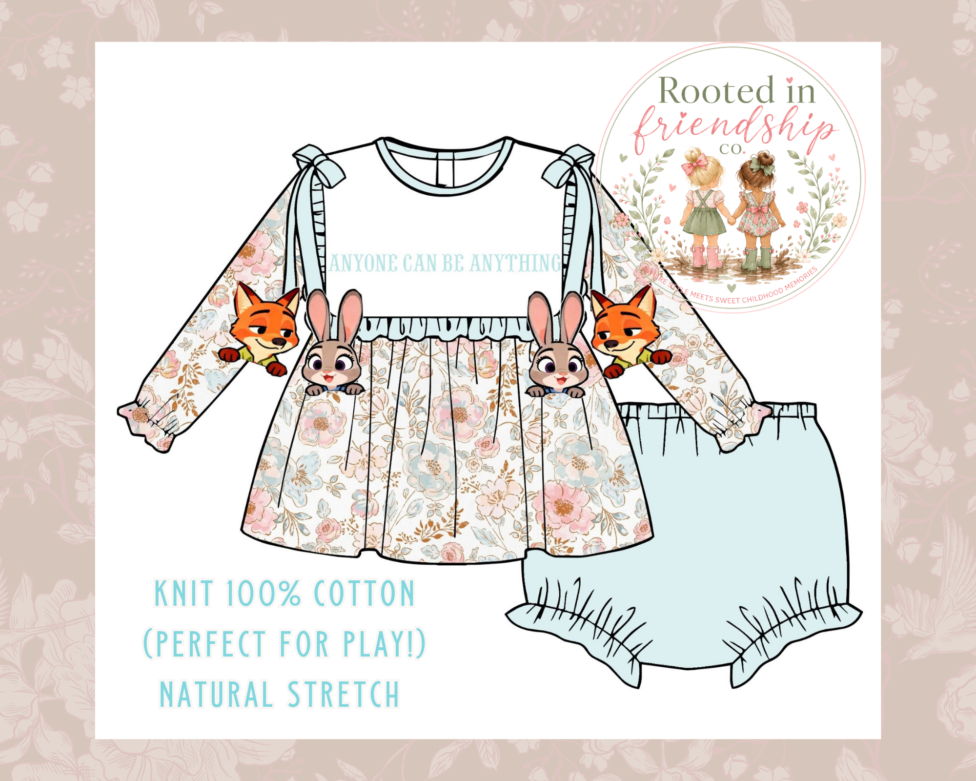 Anyone can be Anything - Embroidered Smock