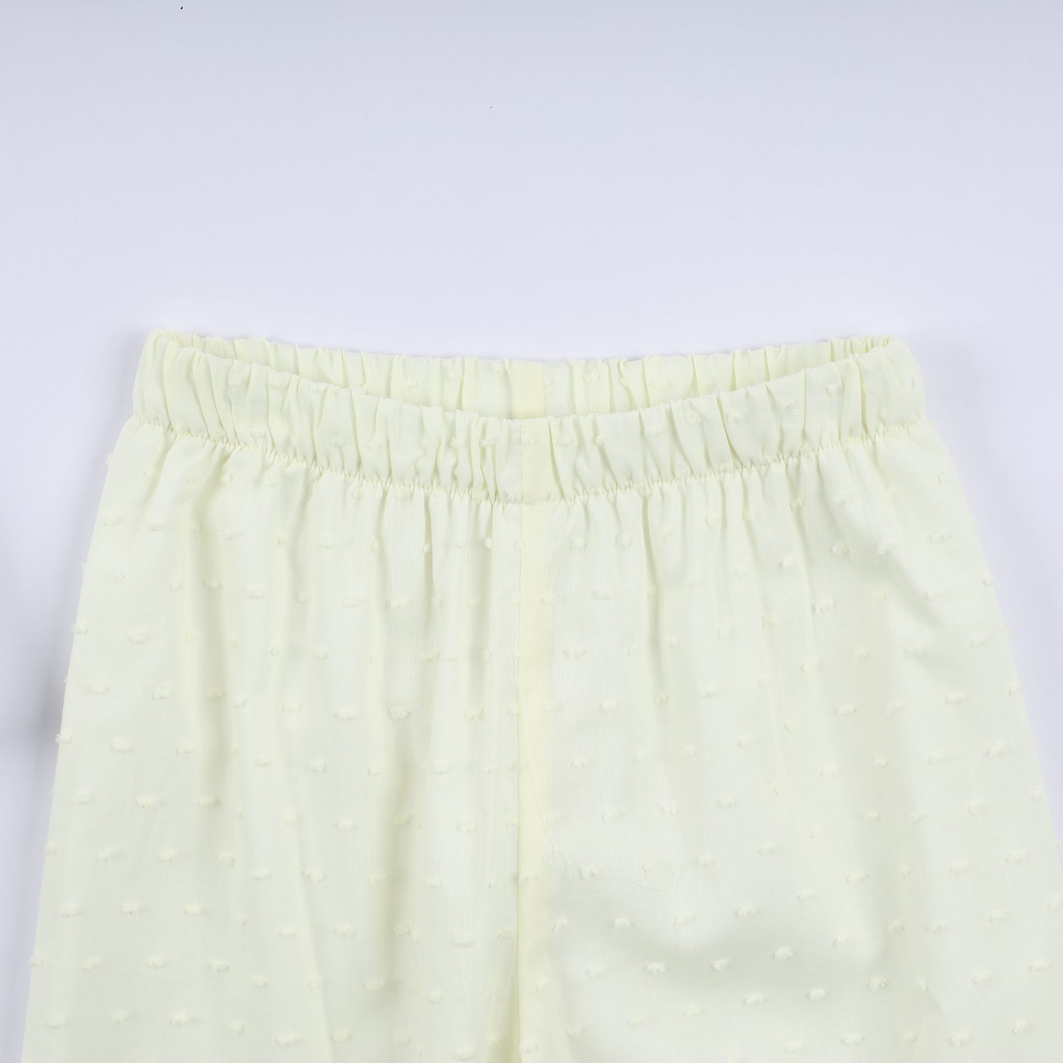 MUSTARD CHARACTER HAND SMOCKED RUFFLE PANTS SET
