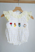 MUSTARD CHARACTER HAND SMOCKED RUFFLE BUBBLE