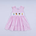 PINK PRINCESS HAND SMOCKED PLAID DRESS