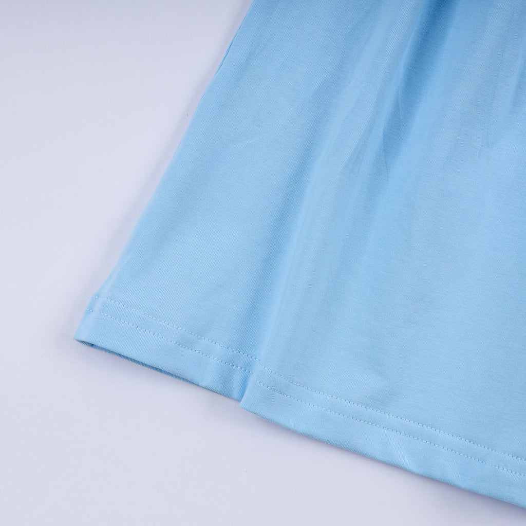 BLUE NATIVITY HAND SMOCKED DRESS