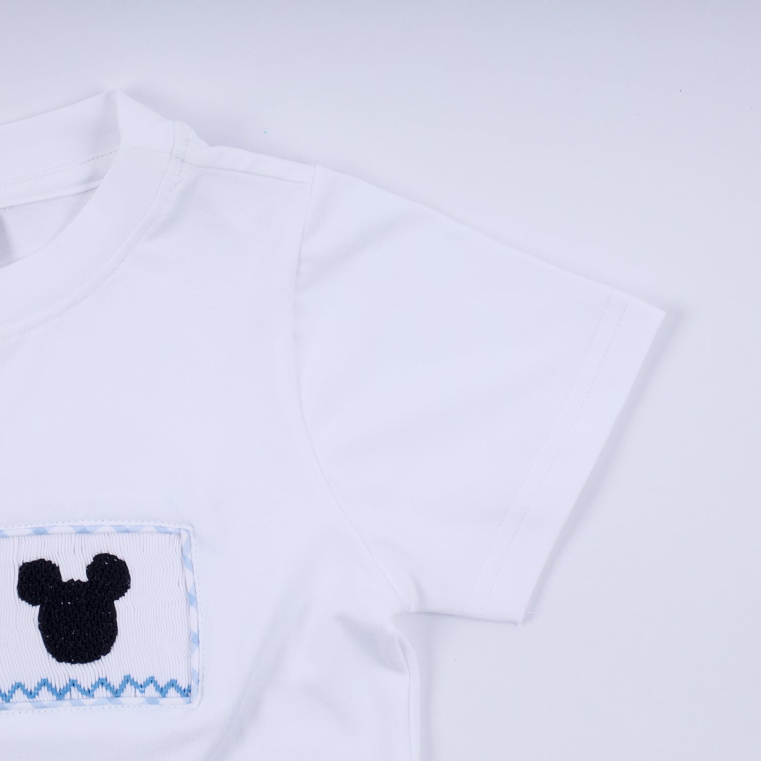 BLUE CHARACTER HAND SMOCKED GINGHAM SHORTS SET