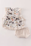 BEIGE FARM BLOOMER SET