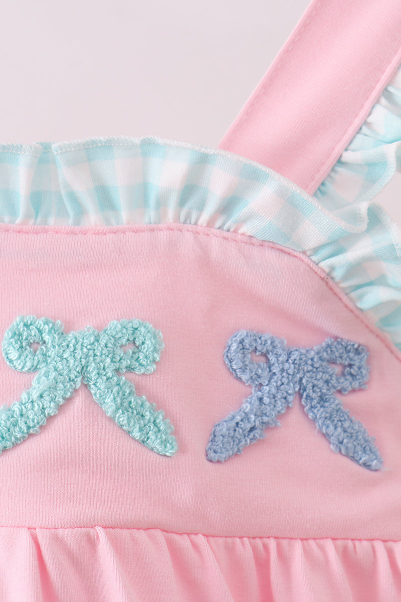 PINK BOW FRENCH KNOT BOW BUBBLE