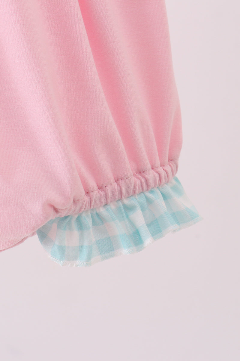 PINK BOW FRENCH KNOT BOW BUBBLE