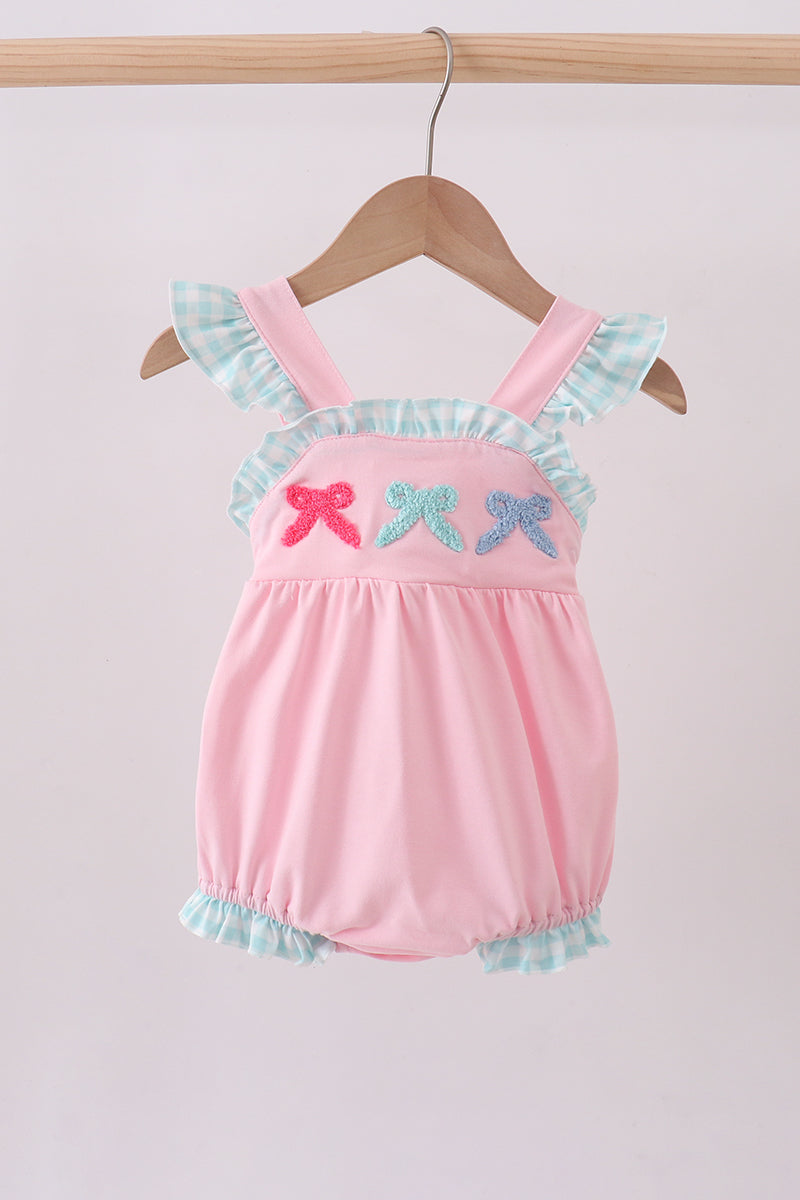 PINK BOW FRENCH KNOT BOW BUBBLE