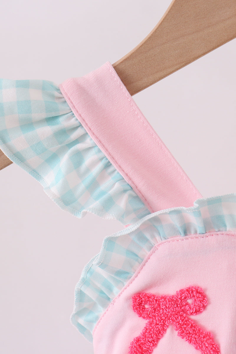 PINK BOW FRENCH KNOT BOW BUBBLE