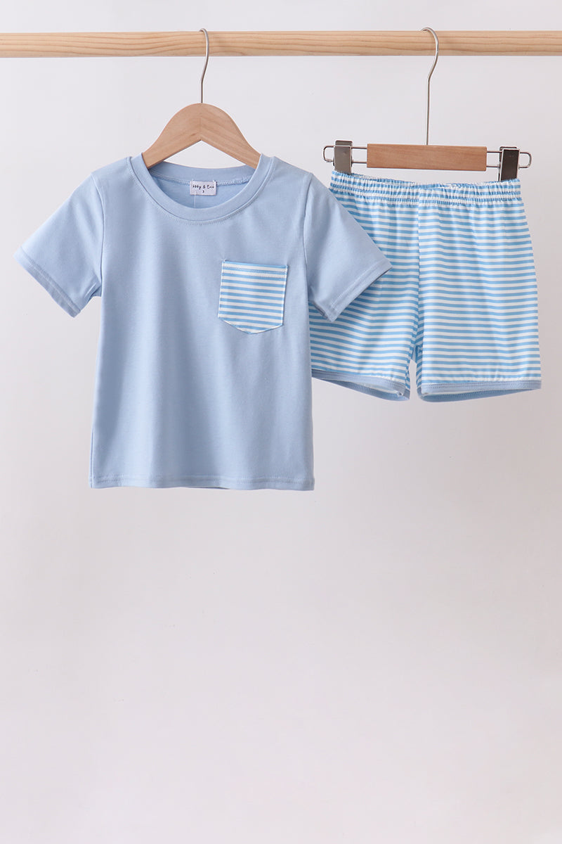 BOYS - BLUE STRIPE SET