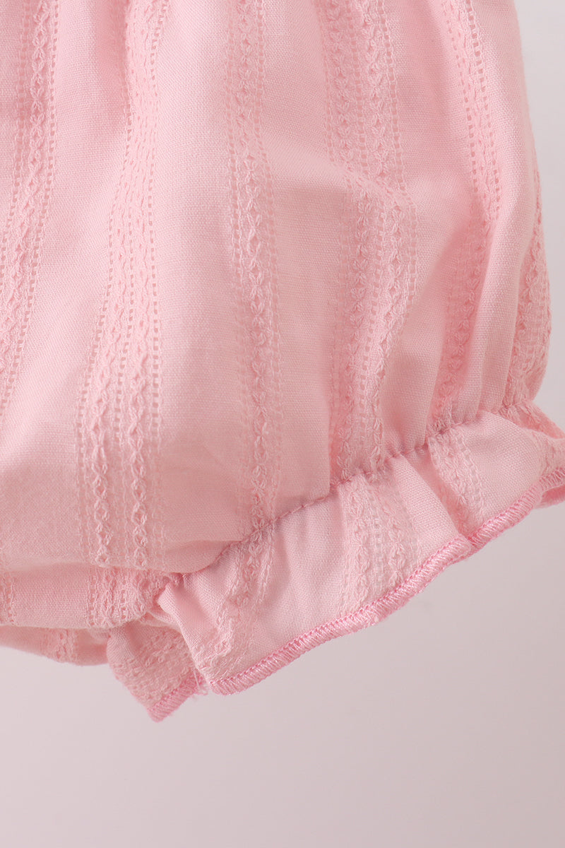 PINK PRINCESS EMBROIDERED JACQUARD BLOOMER SET