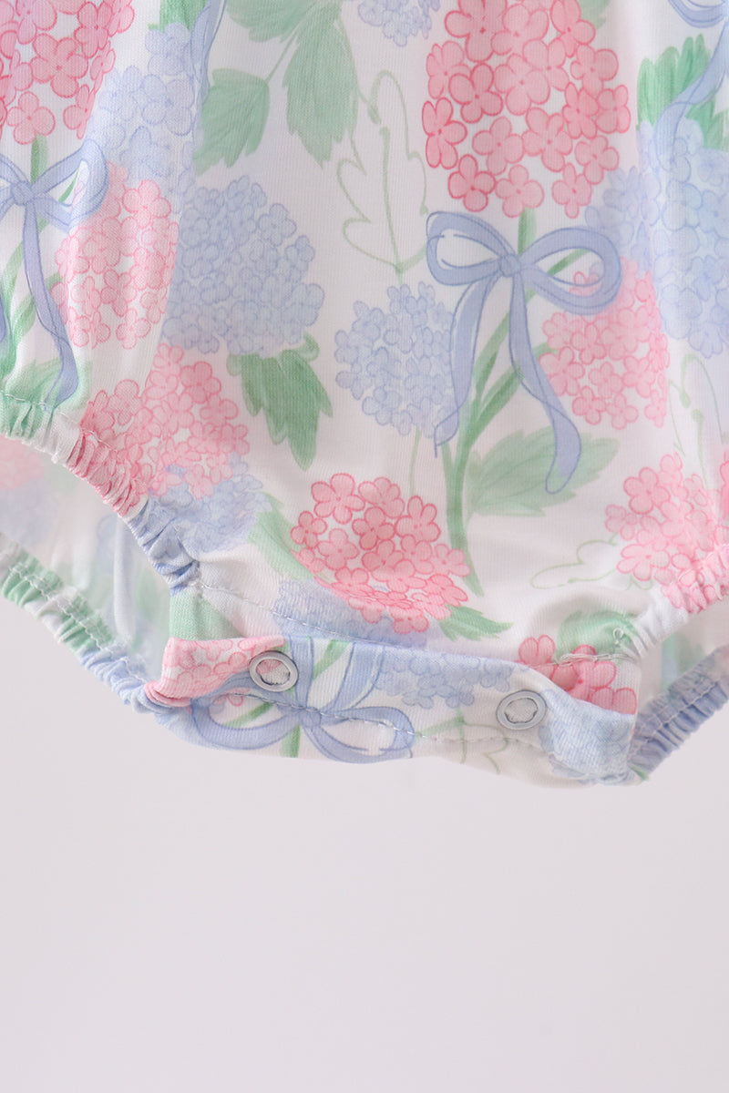 BLUE HYDRANGEA SMOCKED BUBBLE