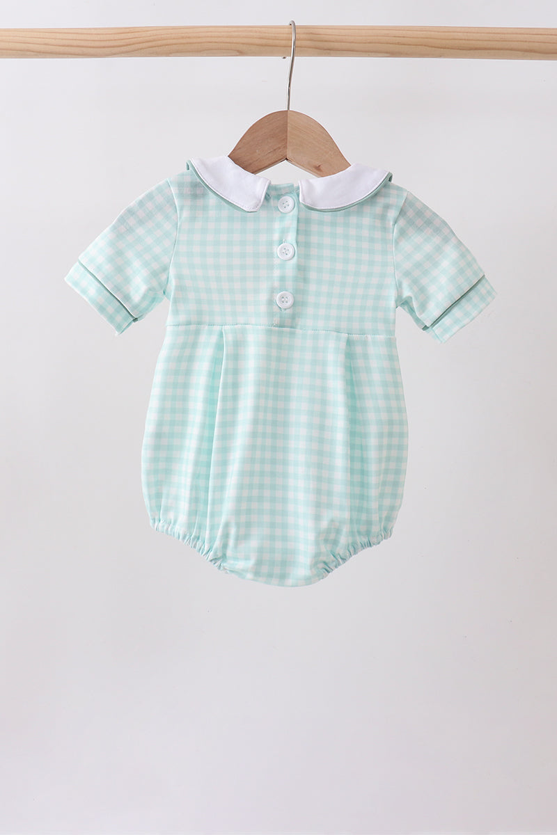 BOYS - SAGE PLAID BUBBLE