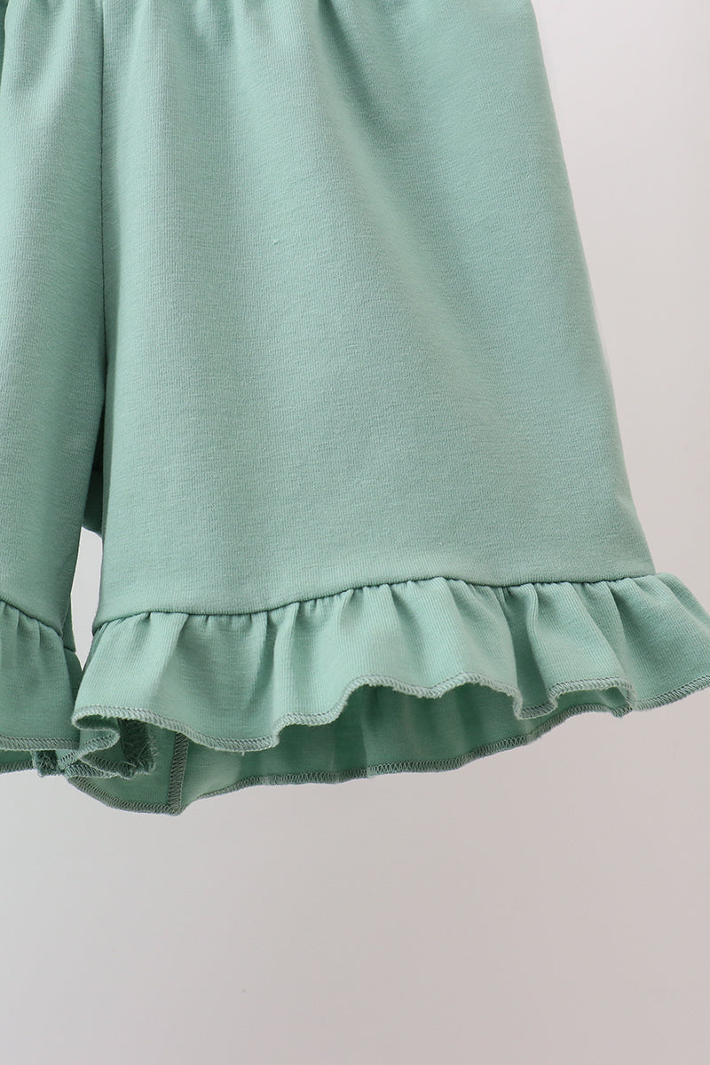 SAGE FLORAL SMOCKED SET