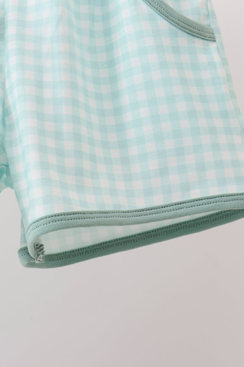 BOYS - SAGE PLAID SET