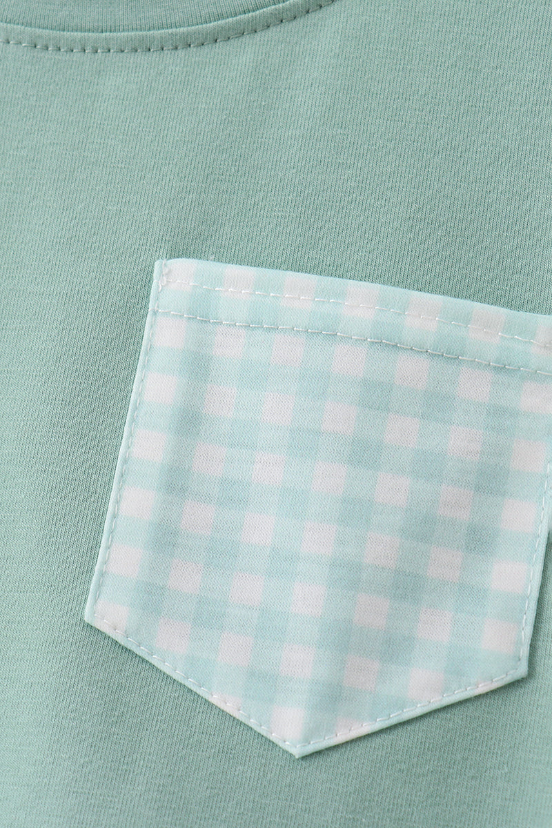 BOYS - SAGE PLAID SET