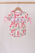 PINK BOOTS SMOCKED BUBBLE