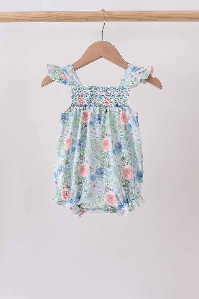 FLORAL SMOCKED BUBBLE