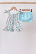 FLORAL SMOCKED BLOOMER SET