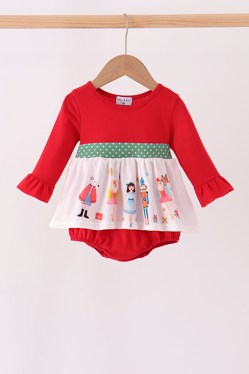 Red Nutcracker Ruffle Bubble