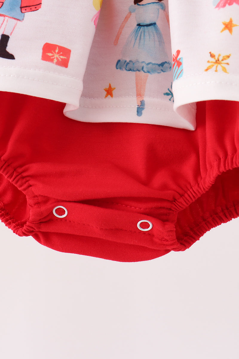 Red Nutcracker Ruffle Bubble