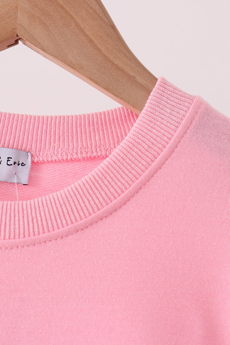 Pink Merry Grinch Embroidery Mom&me Sweatshirt