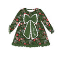 PO93 Green floral print bow collection - Dress