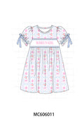 PO95 Blue MAMA'S GIRL embroidery floral collection - Dress