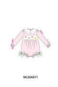 PO95 Pink heart smocked plaid collection