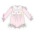 PO95 Pink heart smocked plaid collection - Bubble