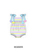 PO95 Rainbow stripe valentine heart applique collection - Bubble