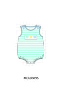 PO95 Rainbow stripe valentine heart applique collection - Boy Bubble