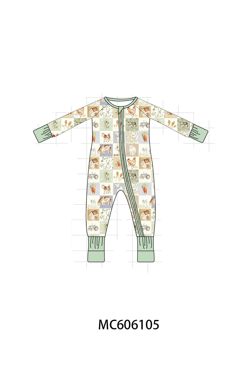PO95 Sage farm checkered bamboo collection - One Piece