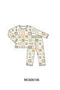 PO95 Sage farm checkered bamboo collection - Two Piece