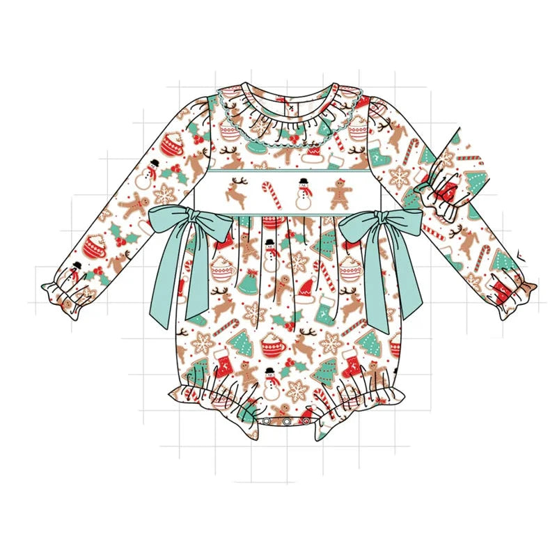 PO95 Mint christmas gingerbread embroidery collection - Bubble
